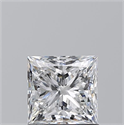 Natural Diamond 1.05 Carats, Princess with  Cut, D Color, VS1 Clarity and Certified by GIA