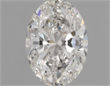 Natural Diamond 0.60 Carats, Oval with  Cut, H Color, VVS2 Clarity and Certified by GIA
