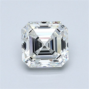 Picture of Natural Diamond 1.01 Carats, Asscher with  Cut, H Color, VVS2 Clarity and Certified by GIA