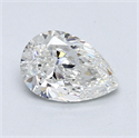 Natural Diamond 1.00 Carats, Pear with  Cut, H Color, SI1 Clarity and Certified by GIA