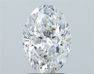 Foto Diamante Natural 2.01 quilates, Ovalado , Color E, claridad SI2 y certificado GIA de