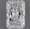 Natural Diamond 0.50 Carats, Radiant with  Cut, F Color, I1 Clarity and Certified by GIA