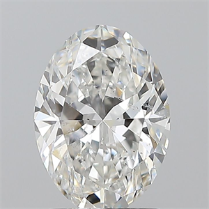 Picture of Natural Diamond 1.53 Carats, Oval with  Cut, F Color, SI2 Clarity and Certified by GIA