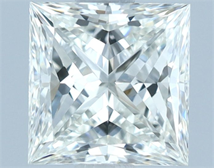 Picture of Natural Diamond 0.93 Carats, Princess with  Cut, H Color, IF Clarity and Certified by IGI