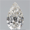 Natural Diamond 0.60 Carats, Pear with  Cut, H Color, VVS2 Clarity and Certified by GIA