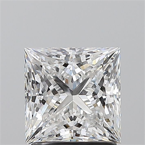 Picture of Natural Diamond 1.70 Carats, Princess with  Cut, E Color, VS2 Clarity and Certified by GIA