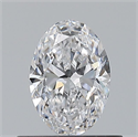 Natural Diamond 0.50 Carats, Oval with  Cut, D Color, VVS1 Clarity and Certified by GIA