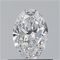 Natural Diamond 0.50 Carats, Oval with  Cut, D Color, VVS1 Clarity and Certified by GIA