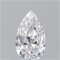 Natural Diamond 0.50 Carats, Pear with  Cut, D Color, VVS2 Clarity and Certified by GIA