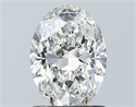 Natural Diamond 1.20 Carats, Oval with  Cut, G Color, SI1 Clarity and Certified by GIA