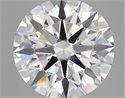Lab Grown Diamond 2.81 Carats, Round with Ideal Cut, D Color, VVS2 Clarity and Certified by IGI