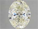 Natural Diamond 1.00 Carats, Oval with  Cut, M Color, SI1 Clarity and Certified by GIA