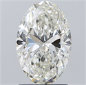 Natural Diamond 1.70 Carats, Oval with  Cut, H Color, VS2 Clarity and Certified by GIA