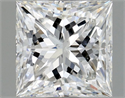 Natural Diamond 0.90 Carats, Princess with  Cut, F Color, SI1 Clarity and Certified by GIA