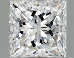 Picture of Natural Diamond 0.90 Carats, Princess with  Cut, F Color, SI1 Clarity and Certified by GIA
