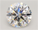 Lab Grown Diamond 5.58 Carats, Round with Ideal Cut, F Color, VS1 Clarity and Certified by IGI