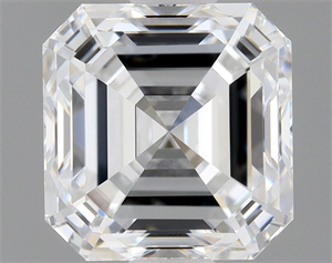Picture of Natural Diamond 1.01 Carats, Asscher with  Cut, D Color, FL Clarity and Certified by GIA