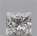 Natural Diamond 0.70 Carats, Princess with  Cut, D Color, SI1 Clarity and Certified by GIA