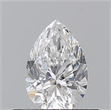 Diamante Natural 0.51 quilates, De pera , Color E, claridad VVS1 y certificado GIA