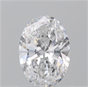Natural Diamond 0.75 Carats, Oval with  Cut, D Color, VVS1 Clarity and Certified by GIA