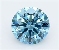Picture of Lab Grown Diamond 2.61 Carats, Round with Ideal Cut, Fancy Vivid Blue Color, VVS2 Clarity and Certified by IGI