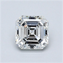 Natural Diamond 0.75 Carats, Asscher with  Cut, G Color, SI1 Clarity and Certified by GIA