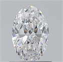 Natural Diamond 0.70 Carats, Oval with  Cut, D Color, VS2 Clarity and Certified by GIA