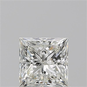 Picture of Natural Diamond 0.93 Carats, Princess with  Cut, J Color, SI2 Clarity and Certified by GIA