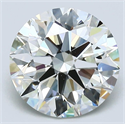 Diamante Natural 2.70 quilates, Redondo , Color H, claridad VS1 y certificado GIA