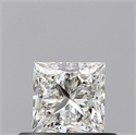 Natural Diamond 0.50 Carats, Princess with  Cut, J Color, VS2 Clarity and Certified by GIA