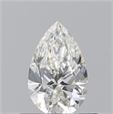 Natural Diamond 0.54 Carats, Pear with  Cut, H Color, VVS2 Clarity and Certified by GIA