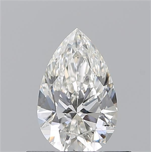 Picture of Natural Diamond 0.54 Carats, Pear with  Cut, H Color, VVS2 Clarity and Certified by GIA