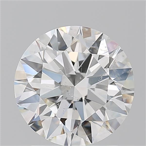 Picture of Natural Diamond 2.03 Carats, Round with Excellent Cut, H Color, SI2 Clarity and Certified by GIA