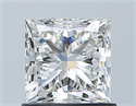 Natural Diamond 1.01 Carats, Princess with  Cut, H Color, VVS2 Clarity and Certified by GIA