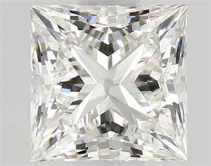 Picture of Natural Diamond 0.51 Carats, Princess with  Cut, I Color, VVS1 Clarity and Certified by GIA