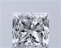 Natural Diamond 0.60 Carats, Princess with  Cut, E Color, SI1 Clarity and Certified by GIA