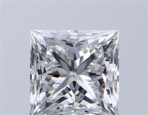 Picture of Natural Diamond 0.60 Carats, Princess with  Cut, E Color, SI1 Clarity and Certified by GIA