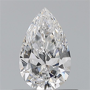 Picture of Natural Diamond 0.50 Carats, Pear with  Cut, E Color, IF Clarity and Certified by GIA
