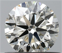 Natural Diamond 0.54 Carats, Round with Excellent Cut, K Color, IF Clarity and Certified by IGI