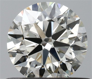 Picture of Natural Diamond 0.54 Carats, Round with Excellent Cut, K Color, IF Clarity and Certified by IGI