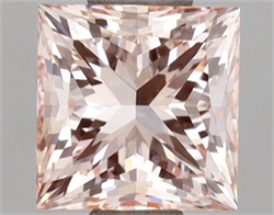 Picture of Lab Grown Diamond 1.29 Carats, Princess with  Cut, Fancy Intense Pink Color, VVS2 Clarity and Certified by IGI