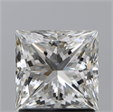 Natural Diamond 1.51 Carats, Princess with  Cut, H Color, SI1 Clarity and Certified by GIA