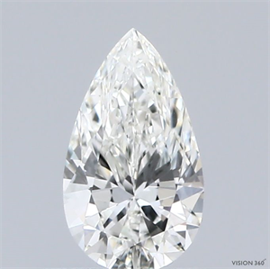 Picture of Natural Diamond 0.47 Carats, Pear with  Cut, I Color, VVS1 Clarity and Certified by GIA