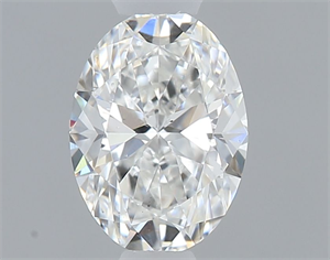 Foto Diamante Natural 0.42 quilates, Ovalado , Color F, claridad SI1 y certificado GIA de