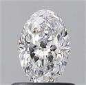 Natural Diamond 0.55 Carats, Oval with  Cut, D Color, VS2 Clarity and Certified by GIA
