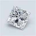 Natural Diamond 1.00 Carats, Princess with  Cut, E Color, VS2 Clarity and Certified by GIA