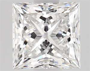 Picture of Natural Diamond 0.70 Carats, Princess with  Cut, D Color, VS2 Clarity and Certified by GIA