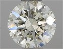 Natural Diamond 0.41 Carats, Round with Excellent Cut, L Color, VVS1 Clarity and Certified by IGI