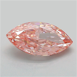Picture of Lab Grown Diamond 2.08 Carats, Marquise with  Cut, Fancy Vivid Pink Color, VVS2 Clarity and Certified by IGI
