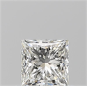 Natural Diamond 0.72 Carats, Princess with  Cut, I Color, VVS1 Clarity and Certified by GIA